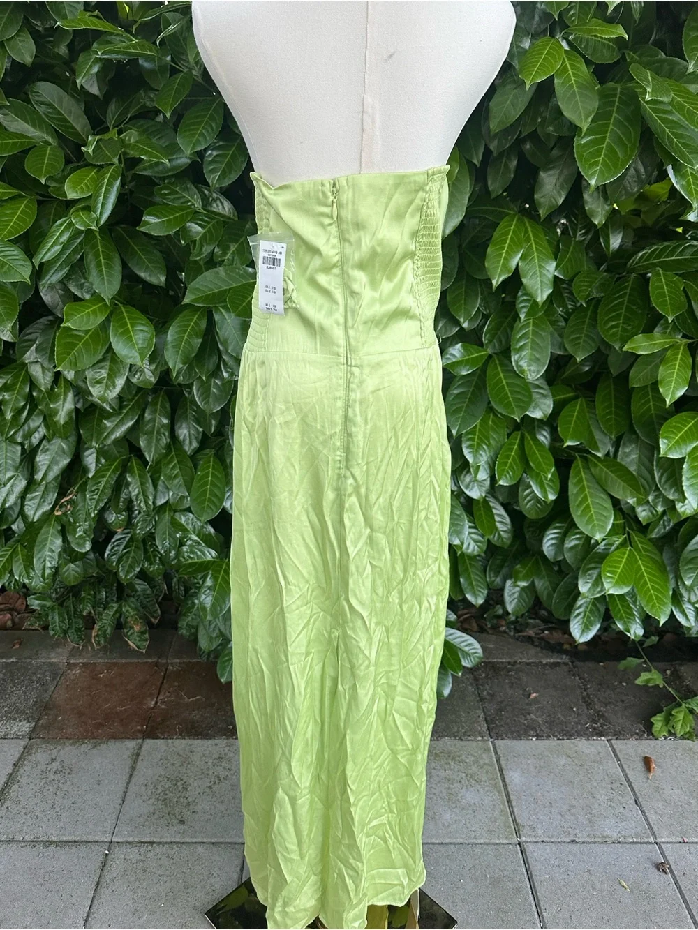 Abercrombie & Fitch Strapless Lime Green Maxi Dress (detachable straps)
